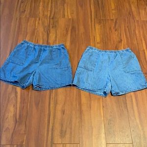 ladies 14-16 lightweight denim jean shorts